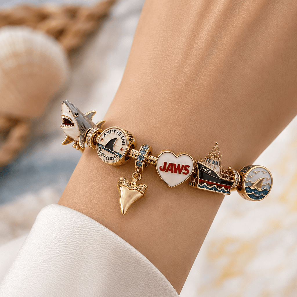 JAWS Gold Charm Bracelet Set BMD
