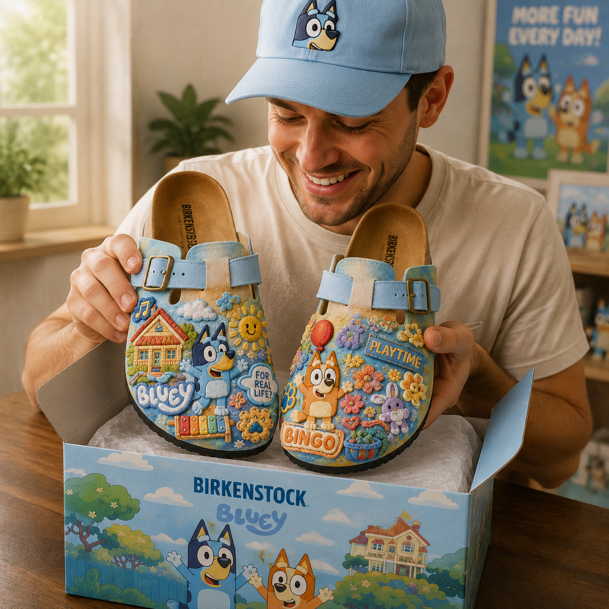 PREMIUM BLU MINK SUEDE CLOGS TTNL