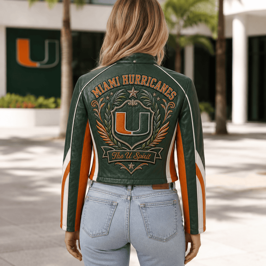 Premium MHC Cropped Leather Zipper Jacket TNSM